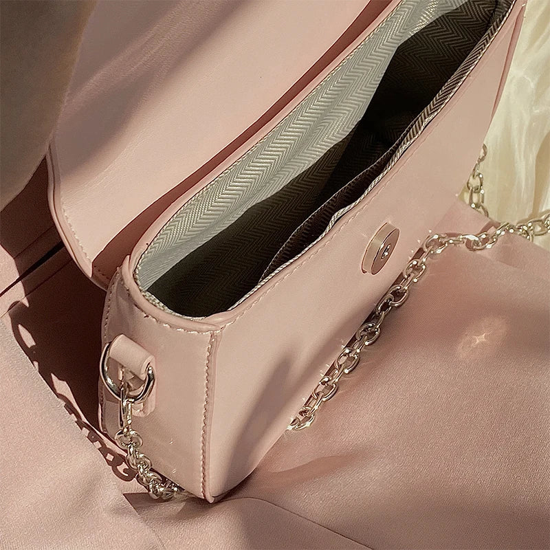 Pink Heart Girly Square Shoulder BagPink Heart Girly Square Shoulder BagPink Heart Girly Square Shoulder Bag