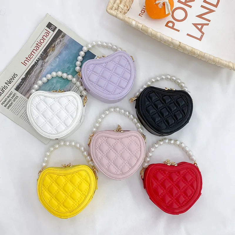 Pearl Handle Girls Mini Shoulder Messenger BagPearl Handle Girls Mini Shoulder Messenger Bag