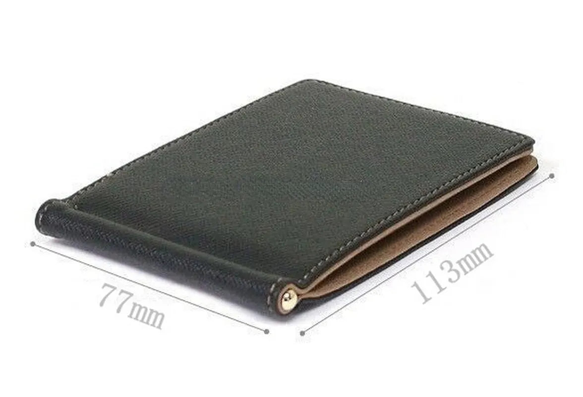 Leather Men Money Clips Metal Solid WalletLeather Men Money Clips Metal Solid WalletLeather Men Money Clips Metal Solid Wallet