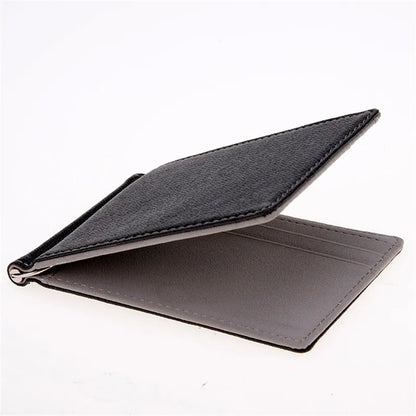 Leather Men Money Clips Metal Solid WalletLeather Men Money Clips Metal Solid WalletLeather Men Money Clips Metal Solid Wallet